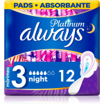 Always Platinum Night Size 3 H&uuml;gieenisidemed &ouml;&ouml; 12 tk