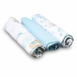 BabyOno Natural Bamboo Diapers Blue riidest m&auml;hkmed 70x70 cm 3 tk