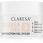 Claresa Rubber Gel Construction Gel UV/LED Pikendav geel-k&uuml;&uuml;nelakk varjund 02 45 g