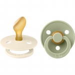 BIBS Colour Size 2: Anatomical 6+ months lutt Ivory / Sage 2 tk