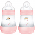 MAM Perfect Star Anti-colic Bottle koolikuid ennetav pudel 0m+ Pink 2x160 ml