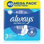 Always Ultra Super Extra Size 3 H&uuml;gieenisidemed tiivakestega 40 tk