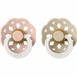 BIBS Boheme Natural Rubber Night Size 1: 0+ months lutt Blush / Vanila 2 tk