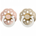 BIBS Boheme Natural Rubber Night Size 2: 6+ months lutt Blush / Vanila 2 tk