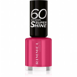 Rimmel 60 Seconds Super Shine K&uuml;&uuml;nelakk varjund 323 Funtime Fuchsia 8 ml