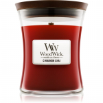 Woodwick Cinnamon Chai l&otilde;hnak&uuml;&uuml;nal puidust taht 275 g