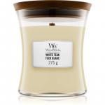 Woodwick White Teak l&otilde;hnak&uuml;&uuml;nal puidust taht 275 g