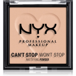 NYX Professional Makeup Can't Stop Won't Stop Mattifying Powder Matistav puuder varjund 04 Meduim 6 g