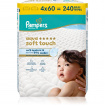 Pampers Aqua Soft Touch Niisked puhastusr&auml;tikud lastele 4x60 tk