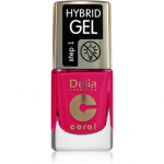 Delia Cosmetics Coral Nail Enamel Hybrid Gel Geelk&uuml;&uuml;nelakk varjund 147 11 ml