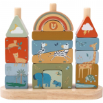 2Kids Toys Shape-Fitting Blocks Safari kuubikud puidust 12m+ 16 tk