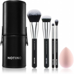 Notino Makeup Brushes Essential Professional Make-Up Brushes & Sponge Set Meigipintslite komplekt koos kotiga 5 tk
