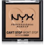 NYX Professional Makeup Can't Stop Won't Stop Mattifying Powder Matistav puuder varjund 06 Tan 6 g
