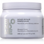 Schwarzkopf Professional Blondme Bond Repair Purple Mask Juuksemask kollaste toonide neutraliseerimiseks 200 ml