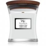 Woodwick Lavender & Cedar l&otilde;hnak&uuml;&uuml;nal puidust taht 85 g
