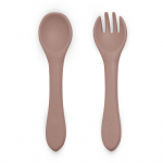 Petite&Mars Take&Match Silicone Cutlery s&ouml;&ouml;giriistad Velvet Latte 6m+ 2 tk