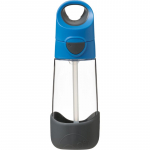 B.Box Bottle with Straw pudel k&otilde;rrega Blue Gray 450 ml