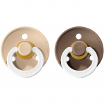 BIBS Colour Natural Rubber Size 2: 6+ months lutt Vanilla Night / Dark Night 2 tk