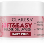 Claresa Soft&Easy Builder Gel Geeli aluskiht k&uuml;&uuml;ntele varjund Baby Pink 12 g