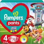 Pampers Pants Paw Patrol Size 4 &uuml;hekordselt kasutatavad p&uuml;ksm&auml;hkmed 9-15 kg 72 tk