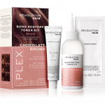 Revolution Haircare Plex Bond Restore Kit komplekt juuksev&auml;rvi elavdamiseks varjund Chocolate Brown 1 tk