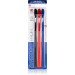 Swissdent Profi Colours hambaharjad soft&ndash;medium black, red, blue 3 tk