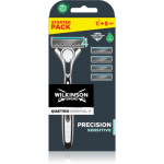 Wilkinson Sword Quattro Titanium Sensitive Raseerija + varuotsikud 4 tk