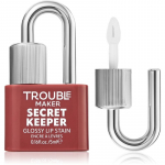 Trouble Maker Secret Keeper Lip Gloss Stain Kauakestev huulev&auml;rv pikaajalise m&otilde;juga varjund Trickish Caramel Nude 5 ml