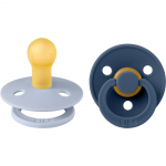 BIBS Colour Natural Rubber Size 1: 0+ months lutt Dusty Blue / Steel Blue 2 tk