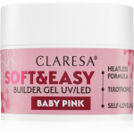 Claresa Soft&Easy Builder Gel Geeli aluskiht k&uuml;&uuml;ntele varjund Baby Pink 45 g