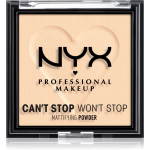 NYX Professional Makeup Can't Stop Won't Stop Mattifying Powder Matistav puuder varjund 01 Fair 6 g