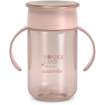 Suavinex Wonderland 360&deg; Trainer Cup treeningkupp k&auml;epidemetega Pink 12m+ 340 ml