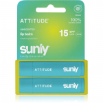 Attitude Sunly Lip Balm Huulepalsam l&otilde;hnatu 2x4.25 g