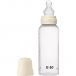 BIBS Anti-Colic Baby Bottle Silicone koolikuid ennetav pudel silikoonist lutiga Ivory 270 ml