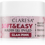 Claresa Soft&Easy Builder Gel Geeli aluskiht k&uuml;&uuml;ntele varjund Glam Pink 12 g