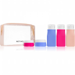 Notino Travel Collection Silicone Travel Bottles Set korduvkasutatavad reisipudelid