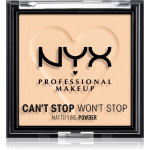 NYX Professional Makeup Can't Stop Won't Stop Mattifying Powder Matistav puuder varjund 02 Light 6 g