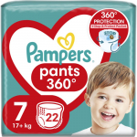 Pampers Pants Size 7 &uuml;hekordselt kasutatavad p&uuml;ksm&auml;hkmed 17+ kg 22 tk