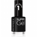 Rimmel Super Gel Geelk&uuml;&uuml;nelakk ilma UV / LED-lampide kasutamiseta varjund 070 Black Obsession 12 ml