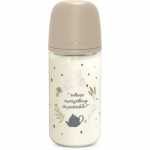 Suavinex Wonderland SX Pro Physiological Anti-Colic Glass klaasist lutipudel M Medium Flow 3 m+ Cream 240 ml
