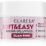 Claresa Soft&Easy Builder Gel Geeli aluskiht k&uuml;&uuml;ntele varjund Glam Pink 45 g