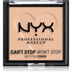 NYX Professional Makeup Can't Stop Won't Stop Mattifying Powder Matistav puuder varjund 03 Light Medium 6 g