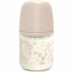 Suavinex Wonderland SX Pro Physiological Anti-Colic Glass klaasist lutipudel S Slow Flow 0 m+ Liberty Pink 120 ml
