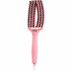 Olivia Garden Fingerbrush Boar & Nylon Juuksehari nailoni ja metssea harjastega Soft Pink 1 tk