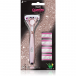 Wilkinson Sword Quattro for Women Rose Gold Raseerija + varuotsik 4 tk