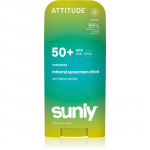 Attitude Sunly Mineral Sunscreen Stick SPF 50+ Mineraalne kaitsekreen n&auml;ole ja kehale pulgakujuline l&otilde;hnatu 60 g