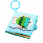 BabyOno Reversible Sensory Cloth Book 0m+ kontrastne haridusraamat Sea world 1 tk