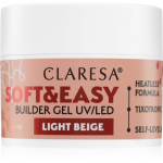 Claresa Soft&Easy Builder Gel Geeli aluskiht k&uuml;&uuml;ntele varjund Light Beige 12 g