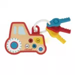 Janod Sound and Light Tractor Keychain aktiveeriv m&auml;nguasi puidust 18m+ 1 tk