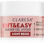 Claresa Soft&Easy Builder Gel Geeli aluskiht k&uuml;&uuml;ntele varjund Light Beige 45 g